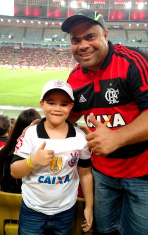 Fla x Timão: pai e filho saem do Acre para realizar sonho juntos no Maraca