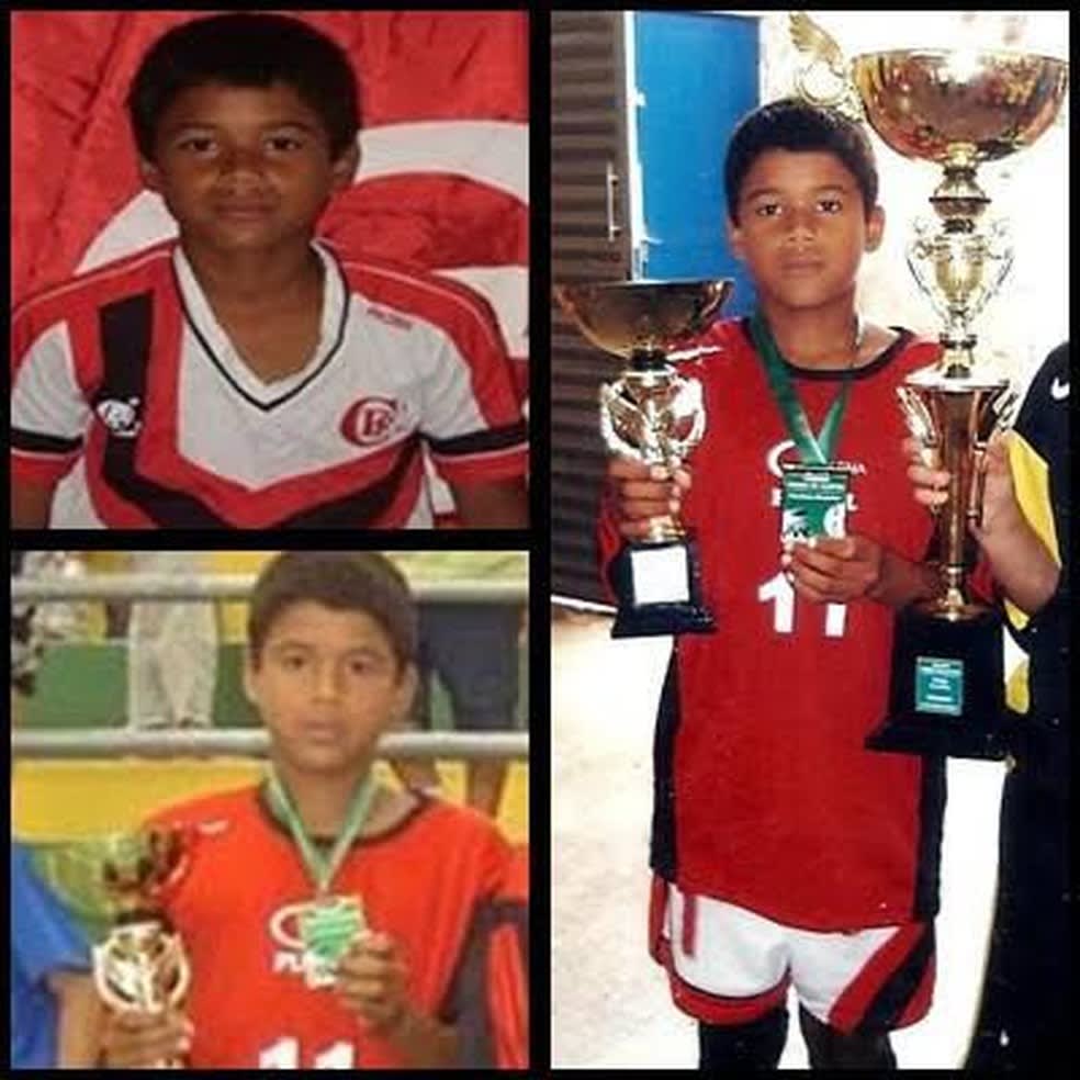 Vermelho e preto do Flamengo deu cores ao sonho do pequeno Kenedy