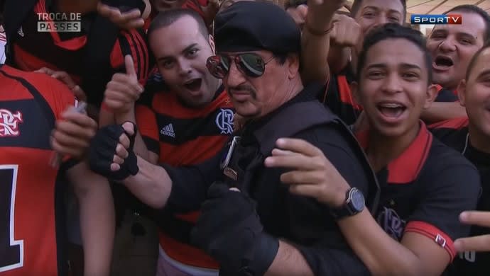 Além de Ronda, Maraca recebe sósia de Sylvester Stallone no jogo do Fla