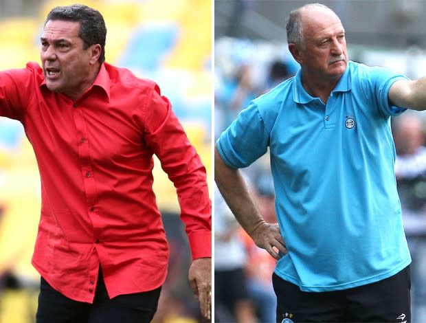 Comentarista exaltam Luxa e Scolari nas reações de Flamengo e Grêmio