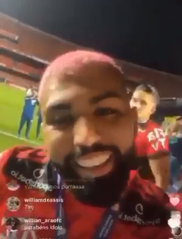 Bicampeão com o Flamengo, Gabigol tira onda com Galhardo: Não foi campeão e não foi artilheiro