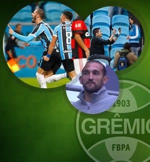 Vitória do Grêmio tem muro, pedido de casamento e Barcos na torcida; veja