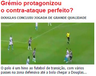 Gol do Grêmio é exaltado na imprensa europeia: Contra-ataque perfeito?