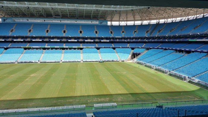 Grêmio e lnter reformam gramados  da Arena e do Beira-Rio para 2016