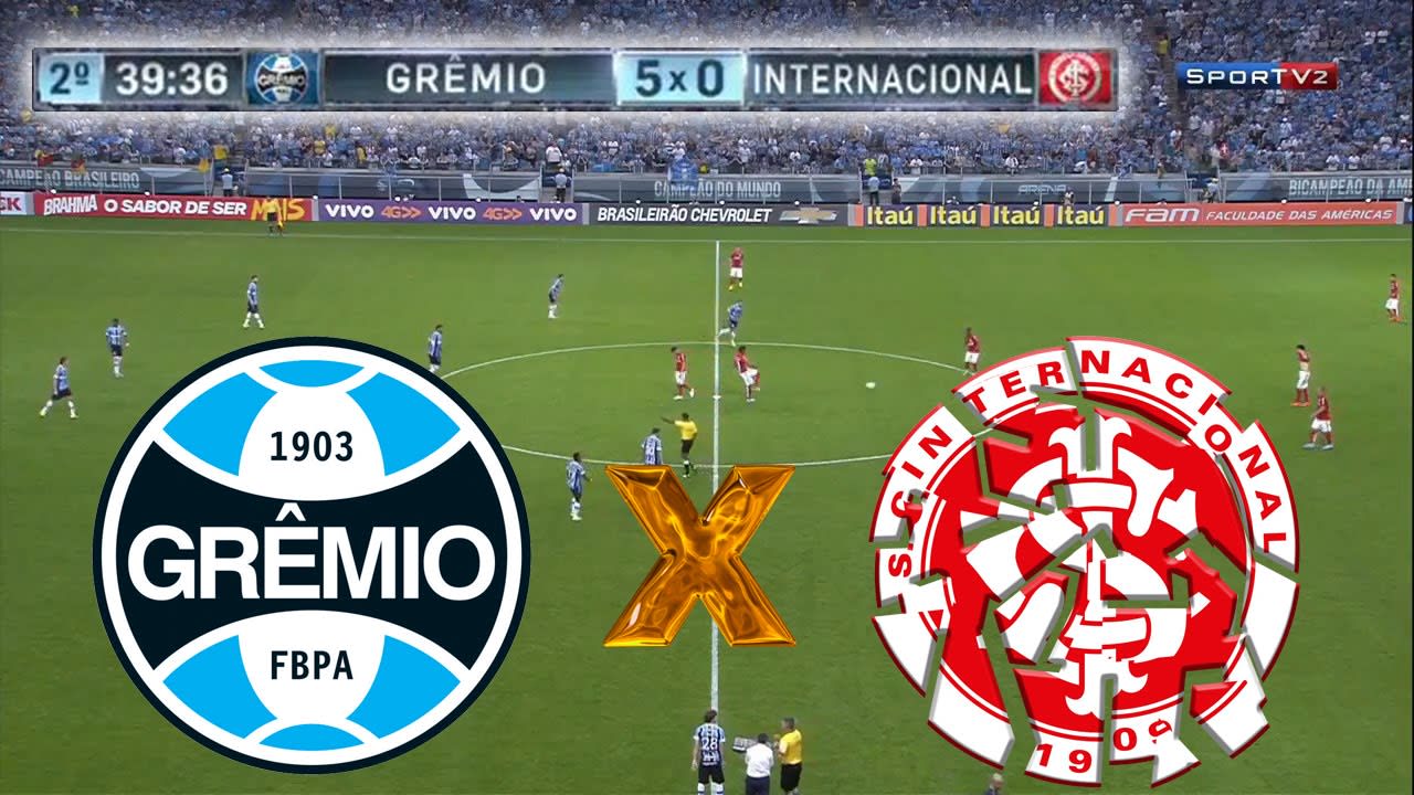 Há 7 anos, Grêmio fazia 5 a 0 no Internacional