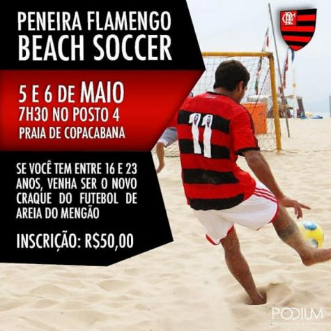 Flamengo Beach Soccer faz peneira e procura por novos talentos