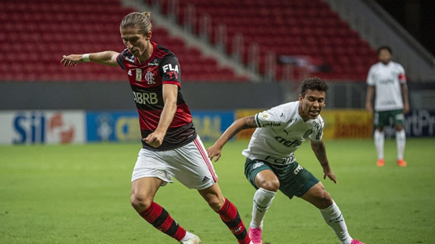 Filipe Luís exalta postura do Flamengo contra o Palmeiras: Time muito mais concentrado e pilhado