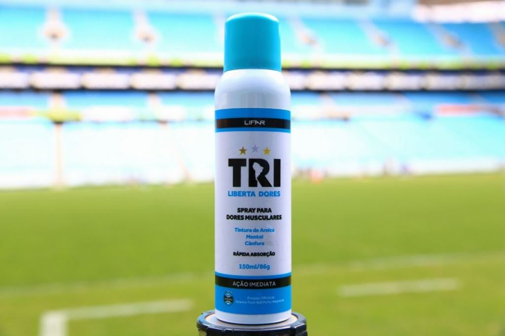 Grêmio lança spray analgésico Tri, Liberta Dores