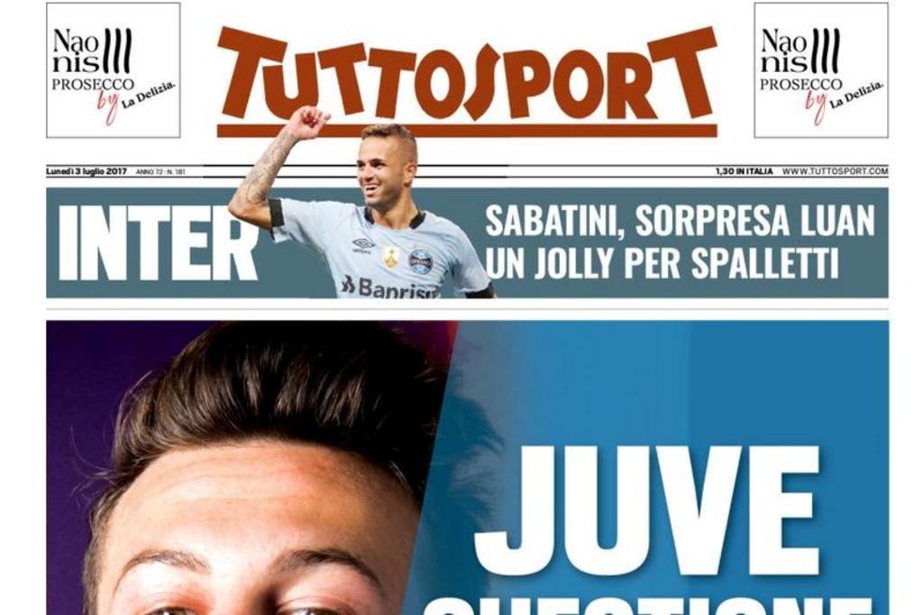 Jornal italiano noticia interesse da Inter de Milão por coringa Luan