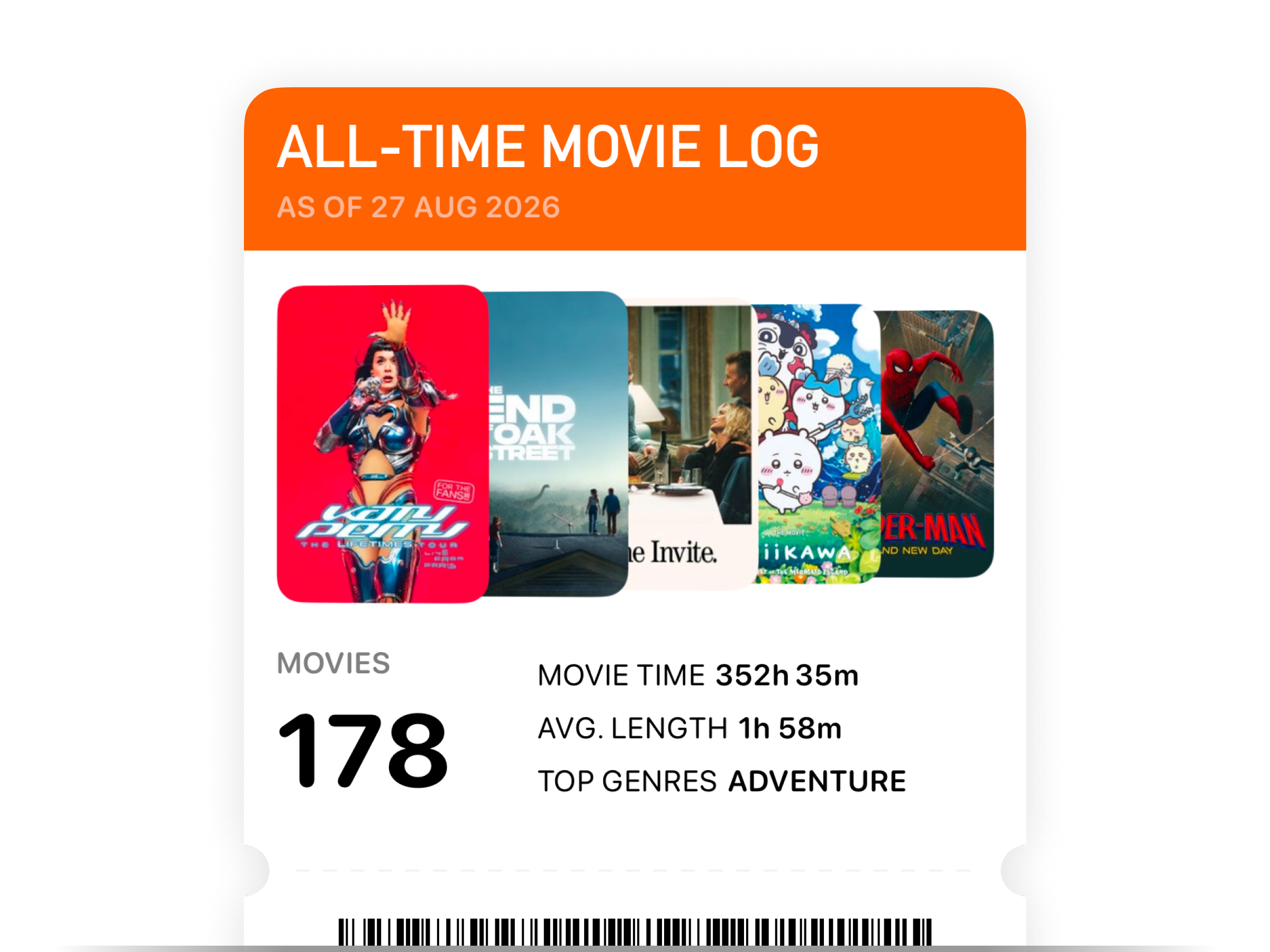 Track your watch history
