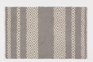 Coryl - Tapis intérieur Moelleux Ciment L.80 x l.50 cm
