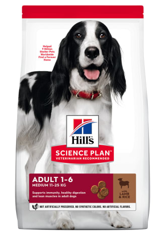 Hill's Science Diet - Croquettes pour chien Canine Adult Medium Agneau & Riz 2,5 kg