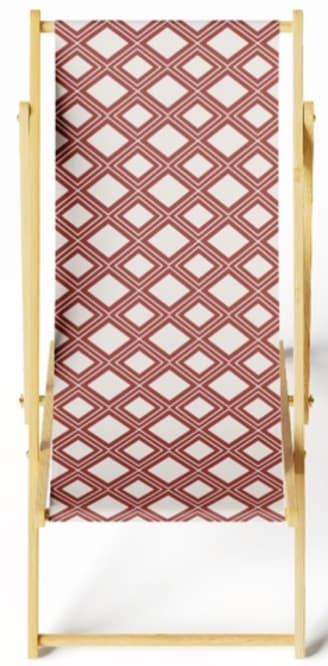 Ecloz - Chilienne bois toile amovible terracotta L.130 x l.55 x H.90 cm