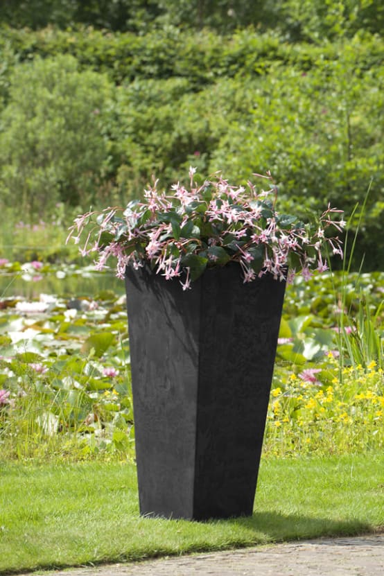 Artstone - Vase Ella noir Ø.26 - H.49 cm - Image 2