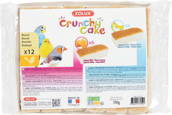 Zolux - Crunchy Cake Miel et fruits - 12 biscuits