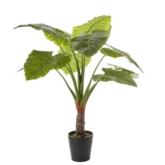 Taro artificiel vert en pot plastique H.130 x Ø 110 cm - Jardiland