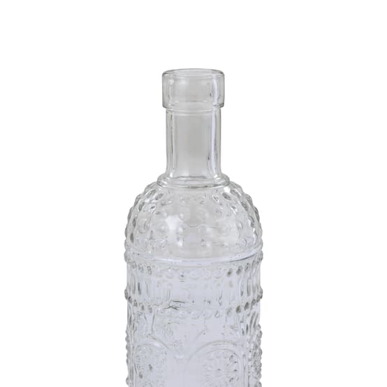 Vase bouteille en verre transparente Diego Ø.6,9 x H.24,5 cm Jardiland