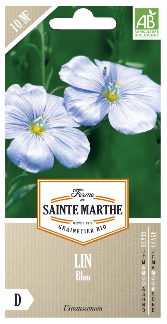 Ferme de Sainte Marthe Graines de Lin Bleu Bio Jardiland