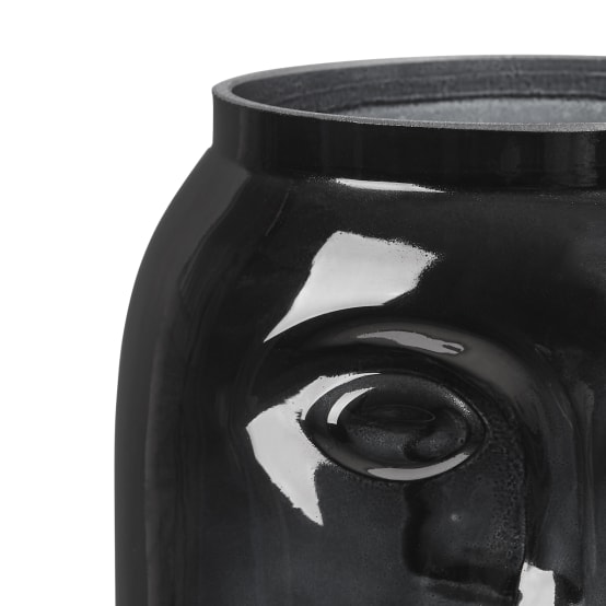 Vase en verre noir Ø.11 x H.10 cm Jardiland