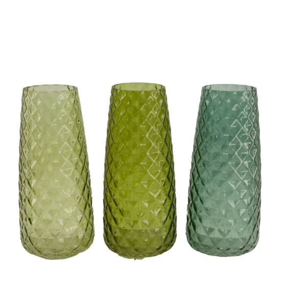 VASE VERRE H21CM 3ASST Jardiland