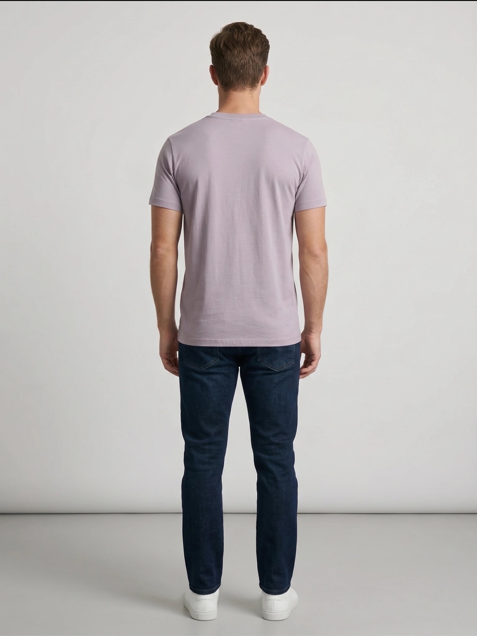 Essential Cotton Crewneck T-Shirt (Beige) thumb 3