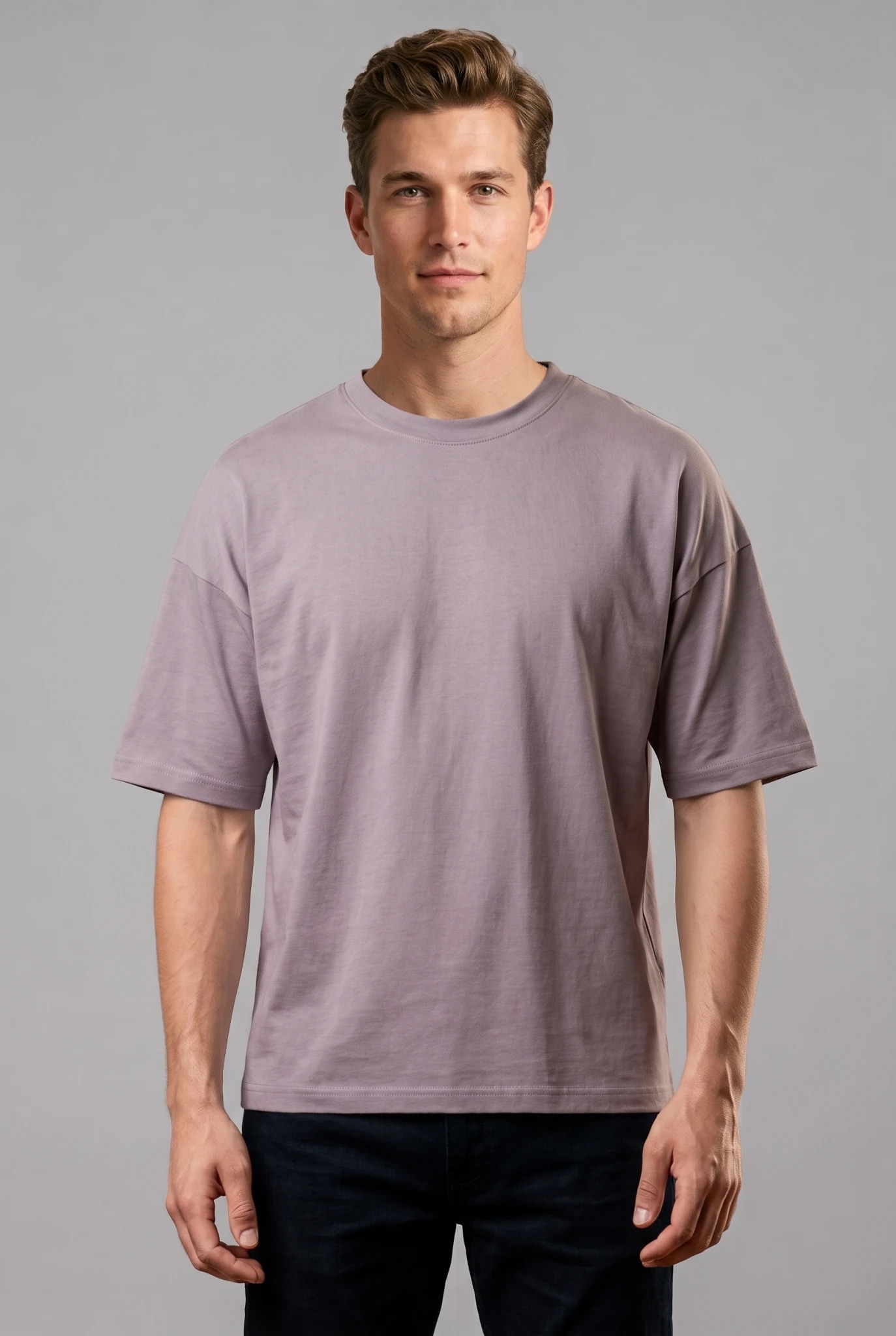 Heavyweight Drop-Shoulder T-Shirt (Oatmeal Beige)
