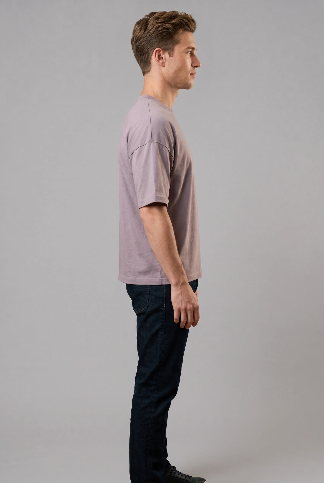Heavyweight Drop-Shoulder T-Shirt (Oatmeal Beige) thumb 2