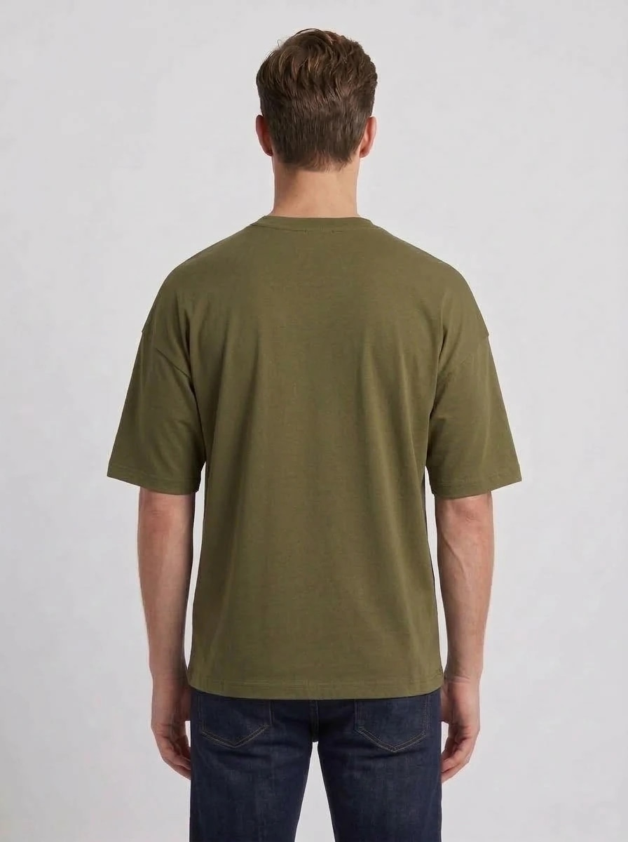 Heavyweight Drop-Shoulder T-Shirt (Military Olive) thumb 3
