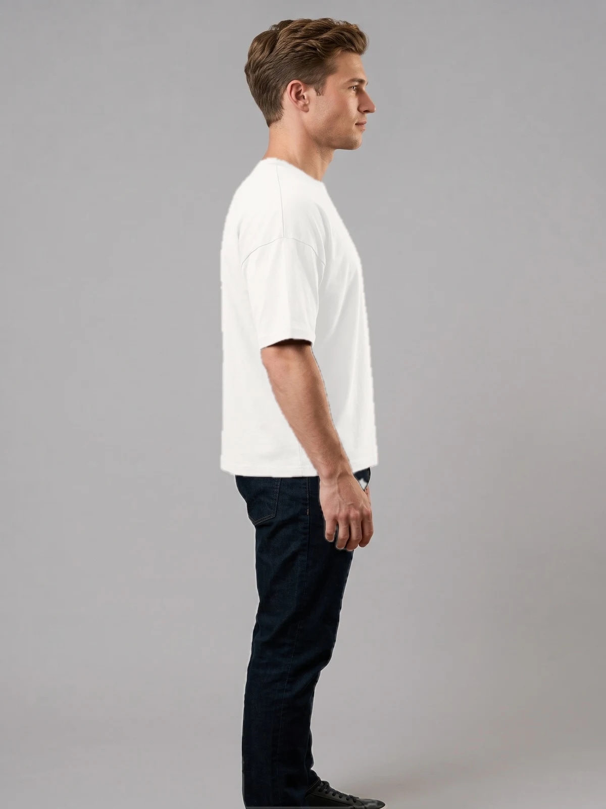 Heavyweight Drop-Shoulder T-Shirt (Pure White) thumb 2