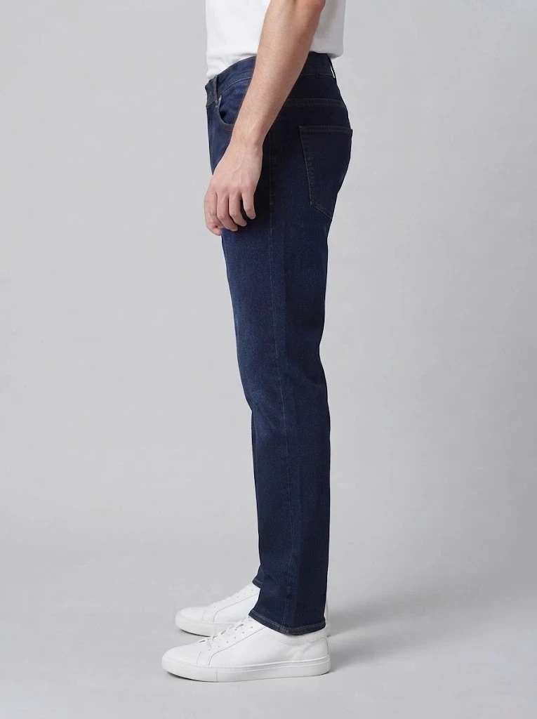 Dark Blue Straight Fit Jeans thumb 2