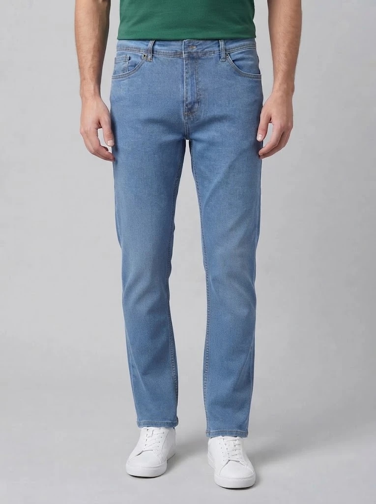 Light Blue Stretch Denim Jeans