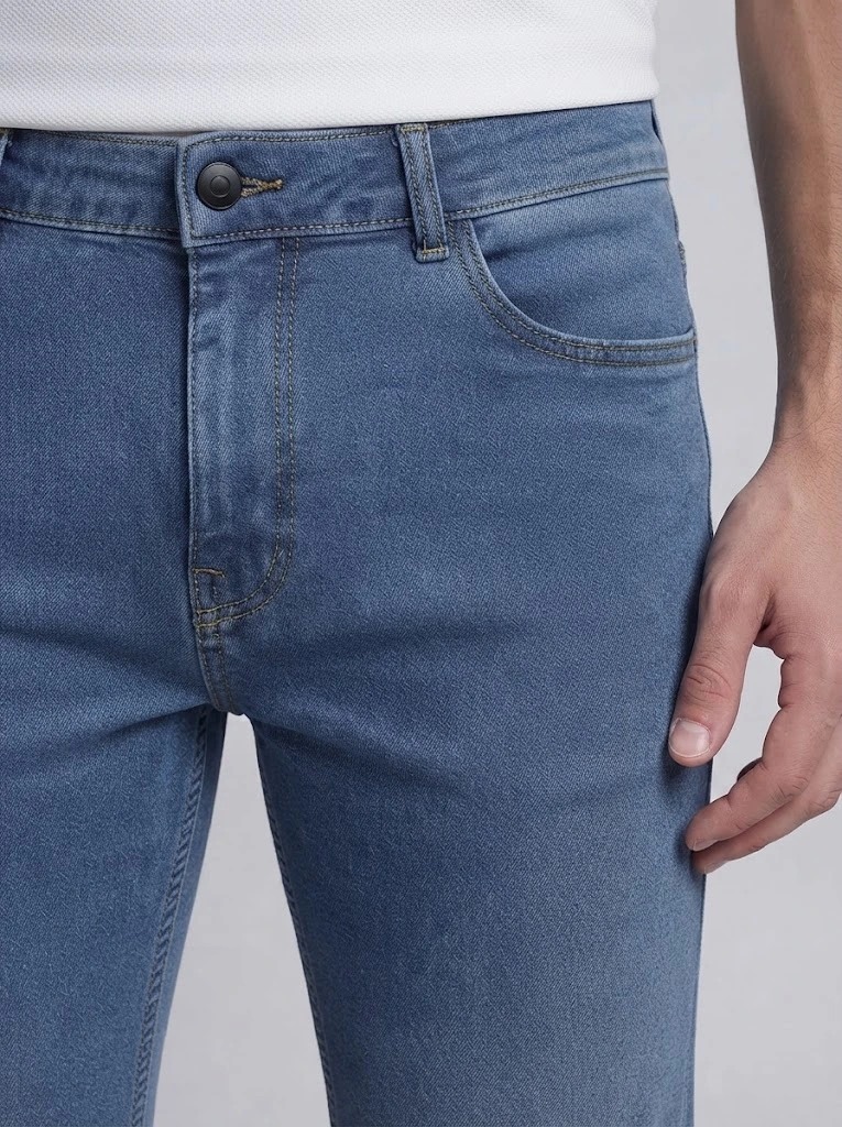 Mid Blue Straight Fit Jeans thumb 4