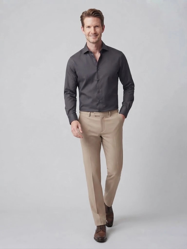 Dark Grey Formal Shirt thumb 4