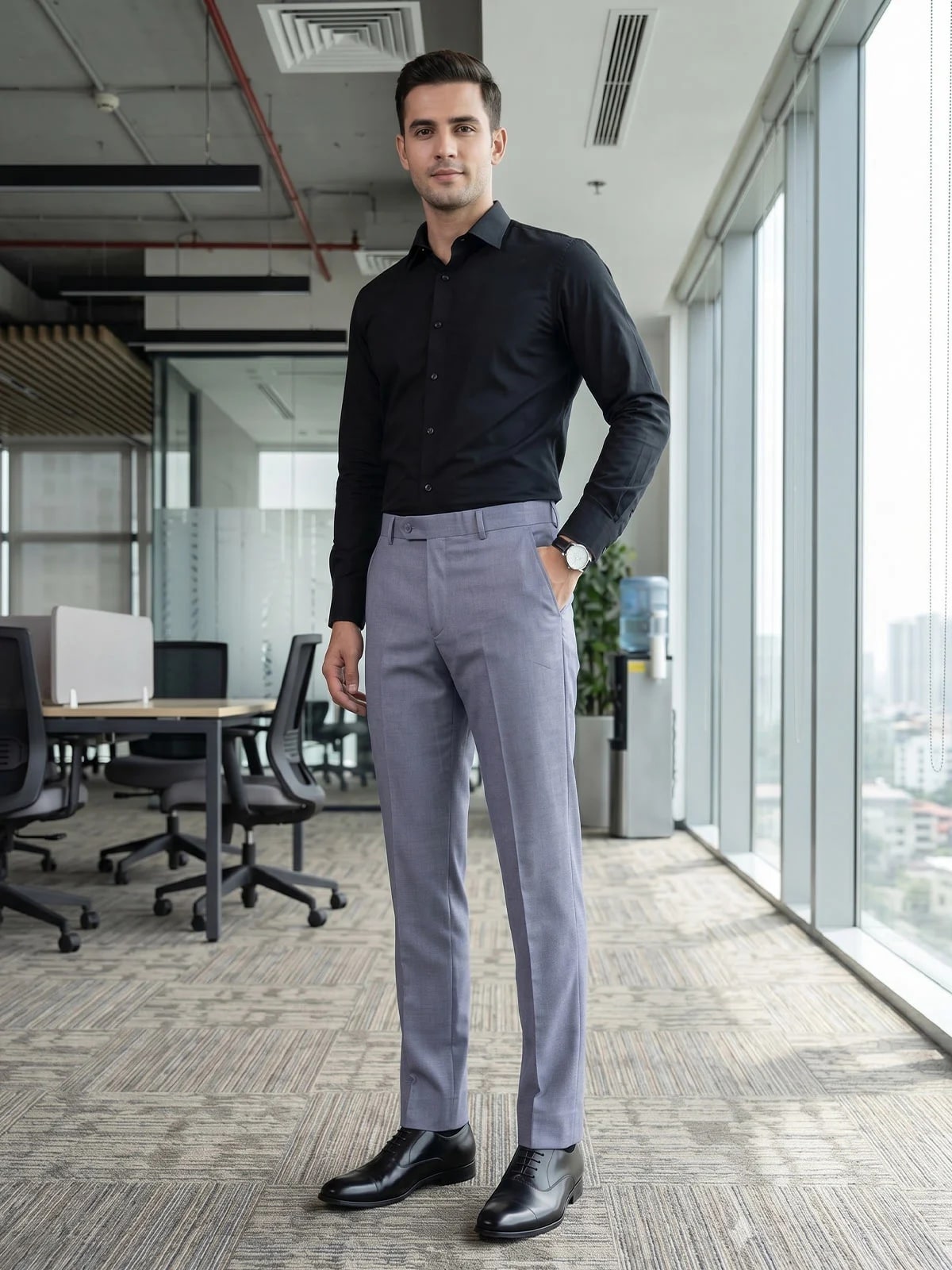 Light Grey Formal Dress Pant thumb 3