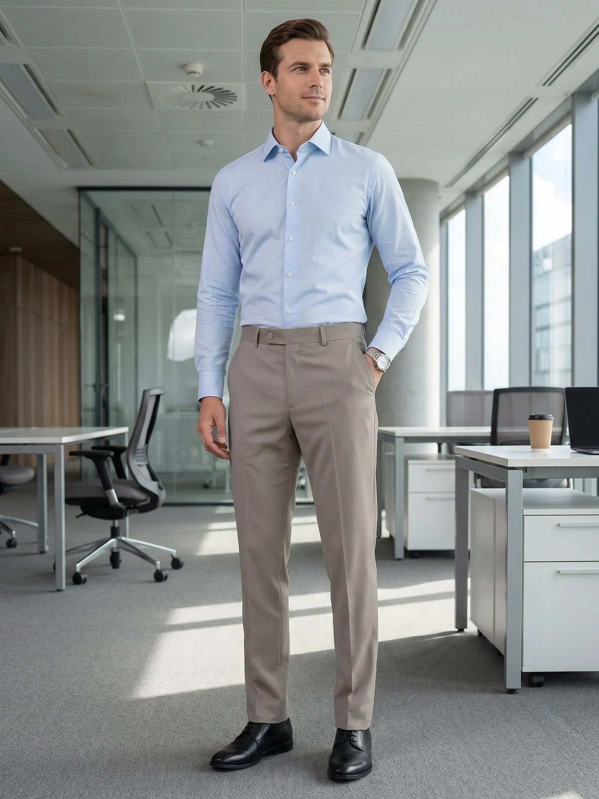 Beige Formal Dress Pant thumb 3