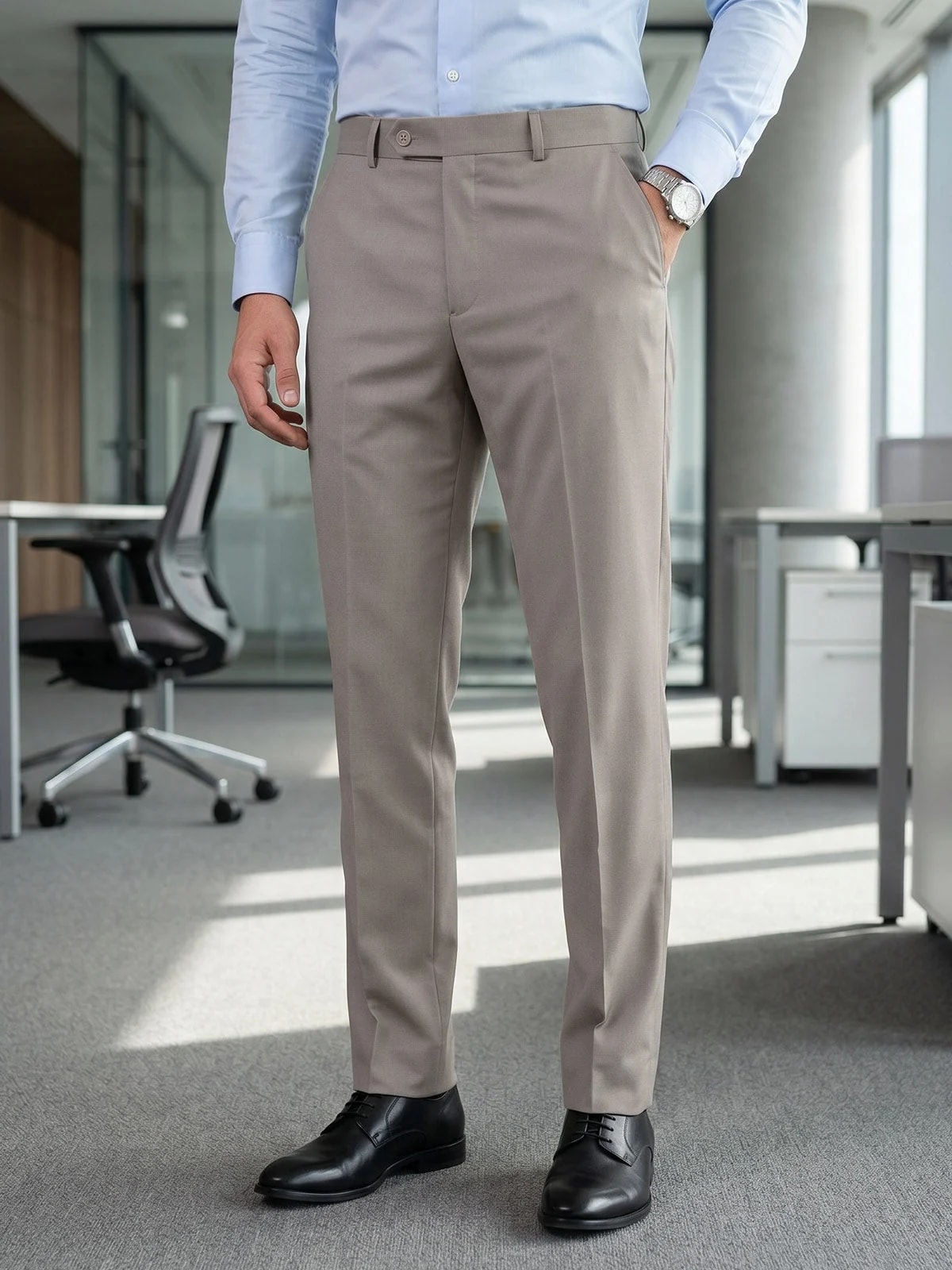 Beige Formal Dress Pant