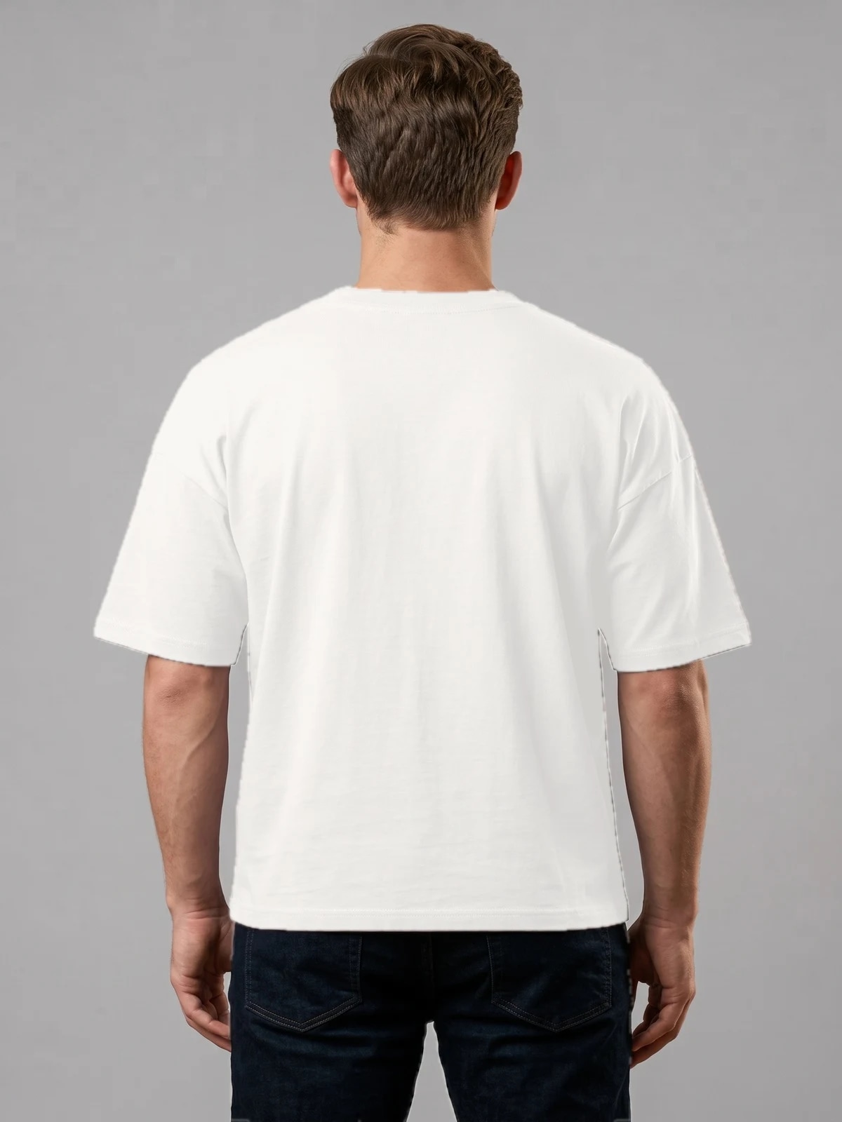 Essential Cotton Crewneck T-Shirt (Pure White) thumb 3