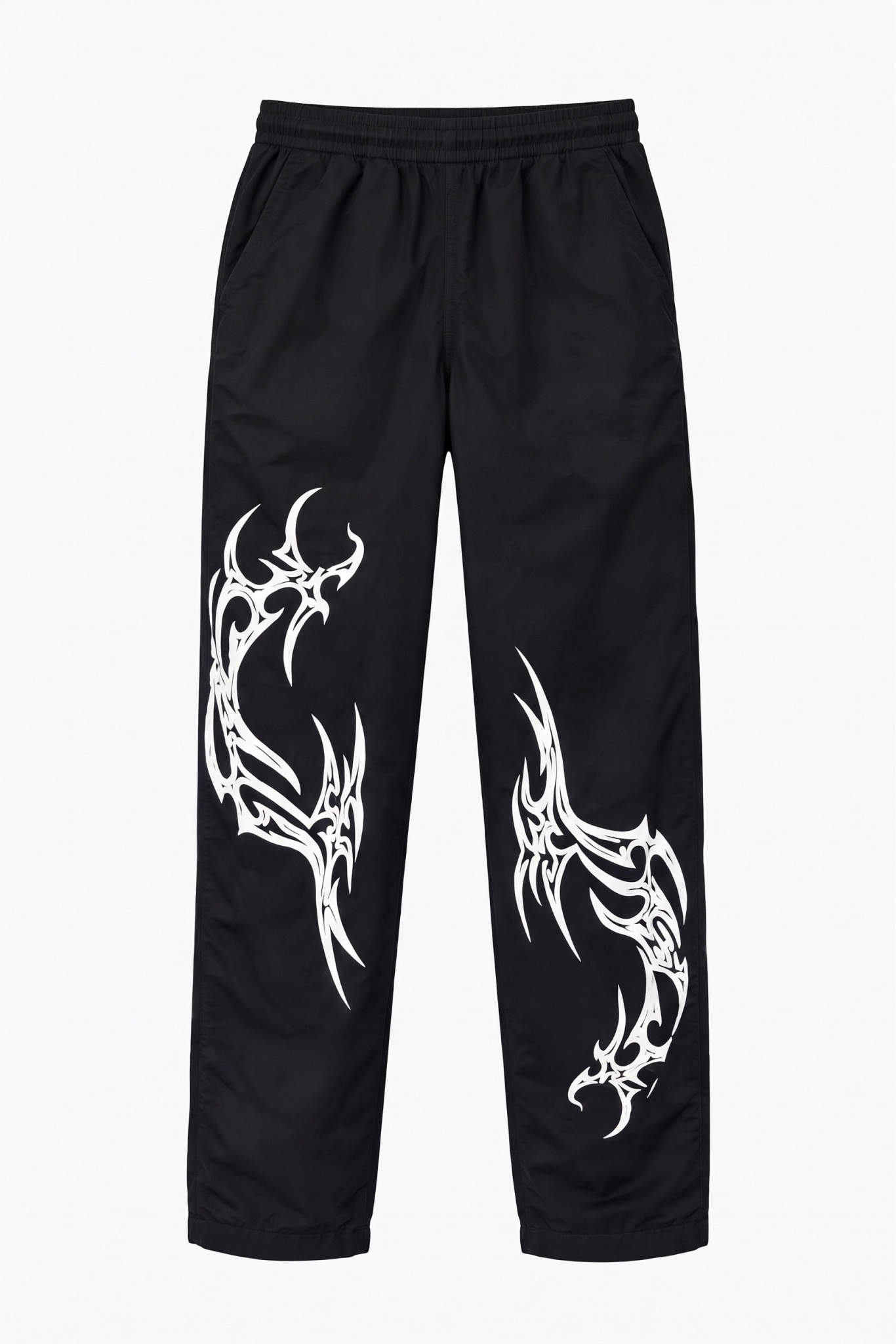 Tribal Print Wide-Leg Trouser (Black) thumb 2