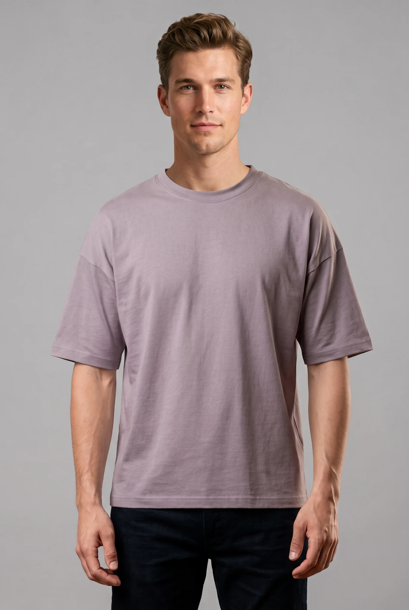 Heavyweight Drop-Shoulder T-Shirt (Oatmeal Beige)