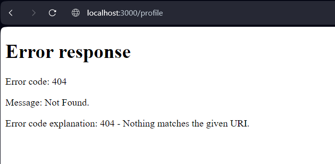 Error 404 Page