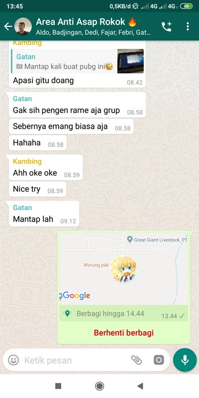 How to share the location on WA