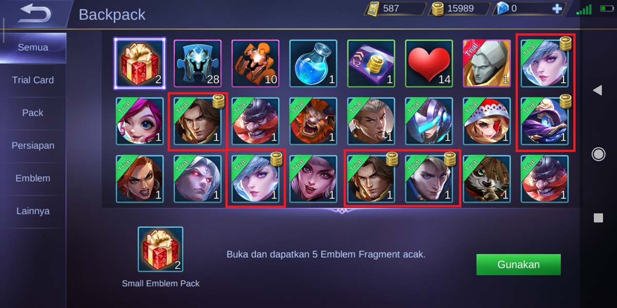 Sell ​​Hero Mobile Legends