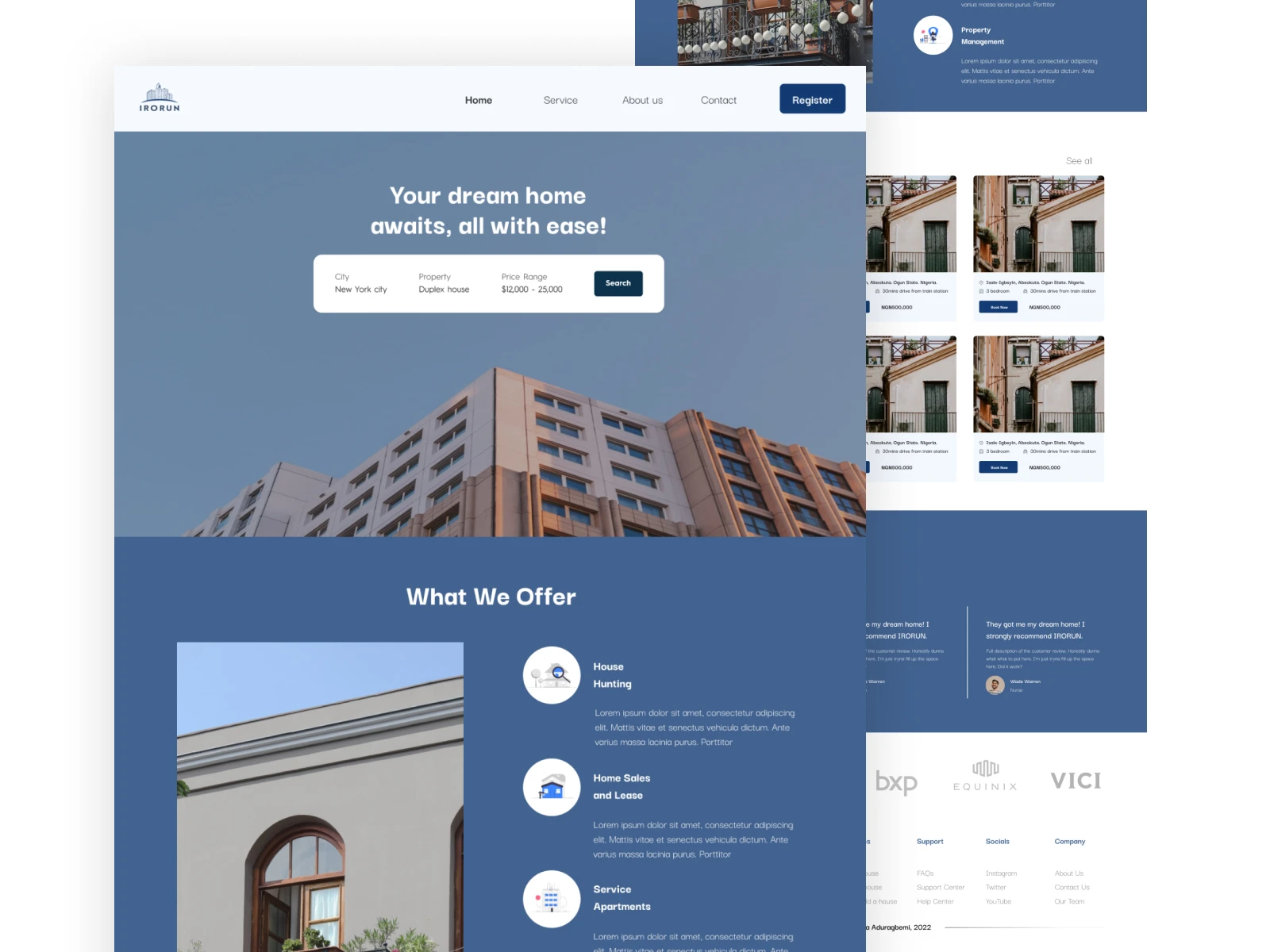 real estate landing page