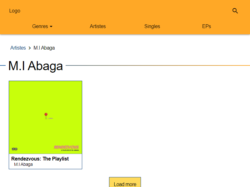 undiluted music mi abaga page screenshot