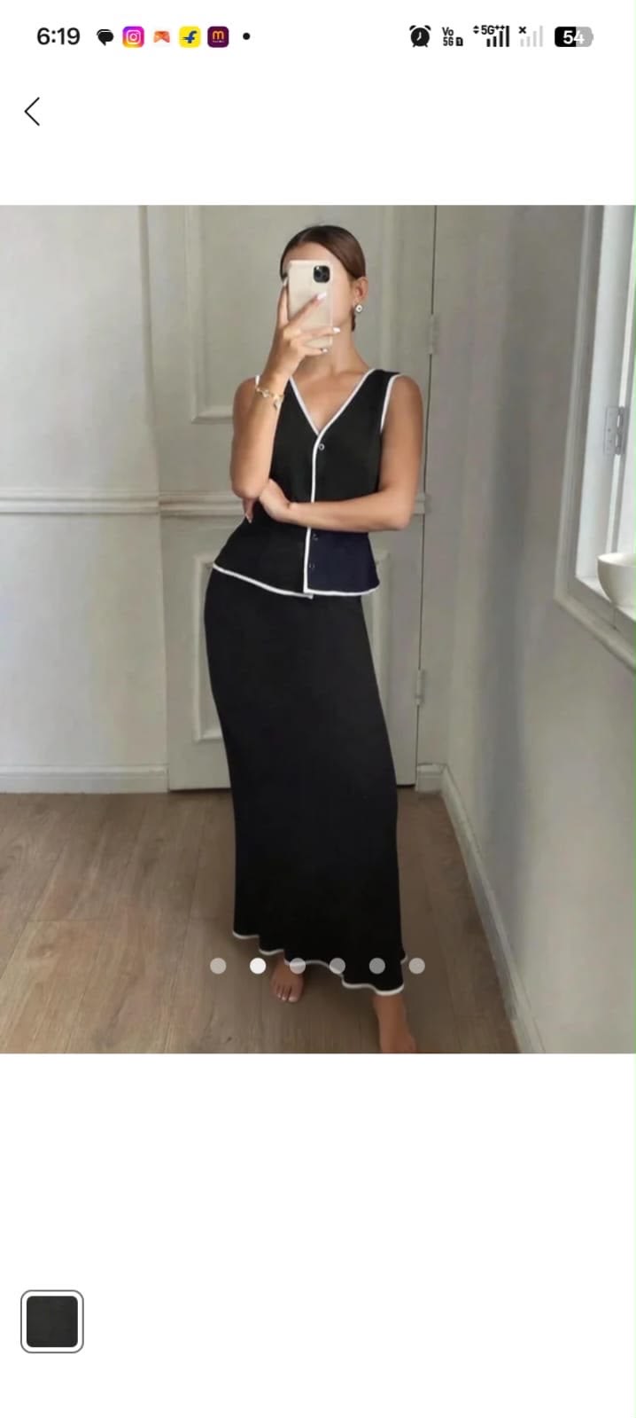 Uvina black skirt top – photo 2 of 4