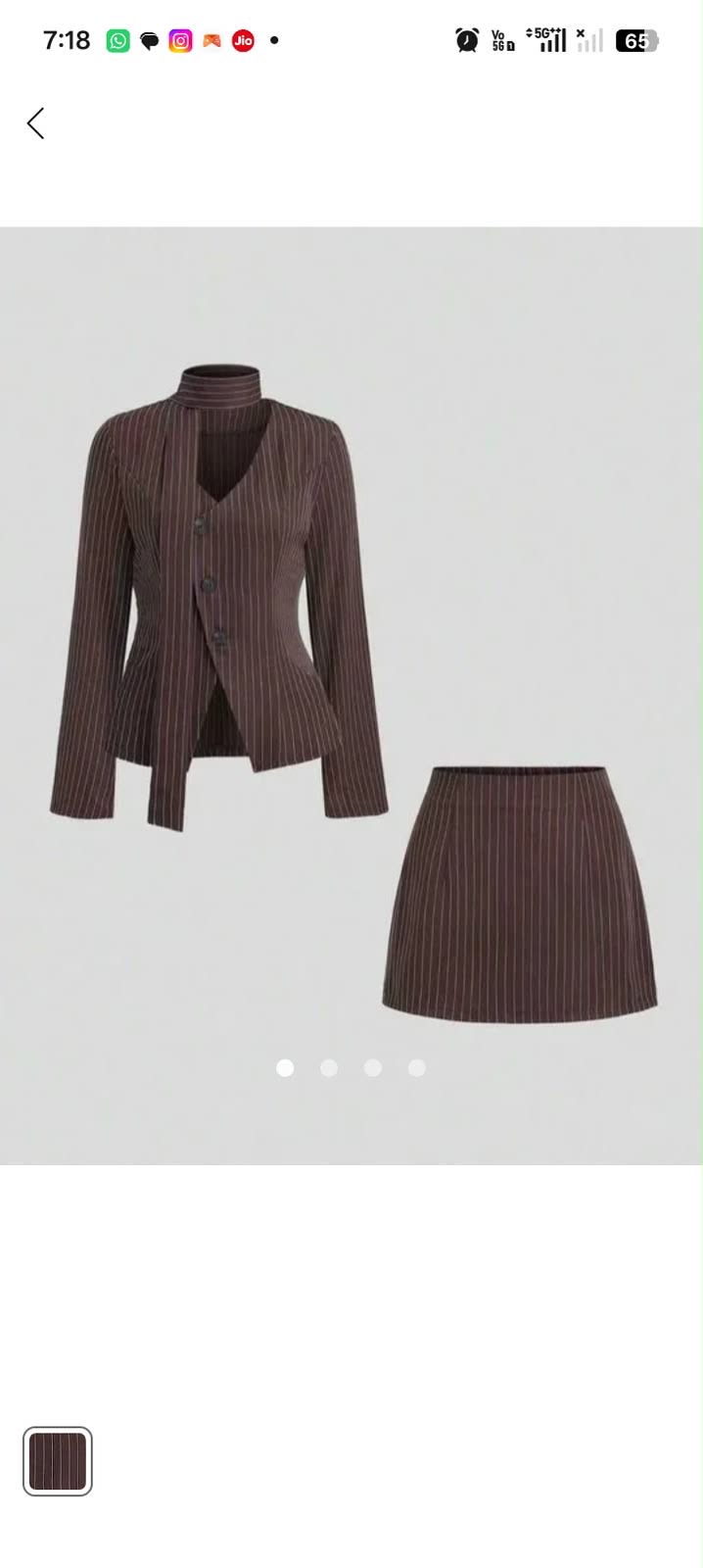Checks brown top – photo 2 of 2