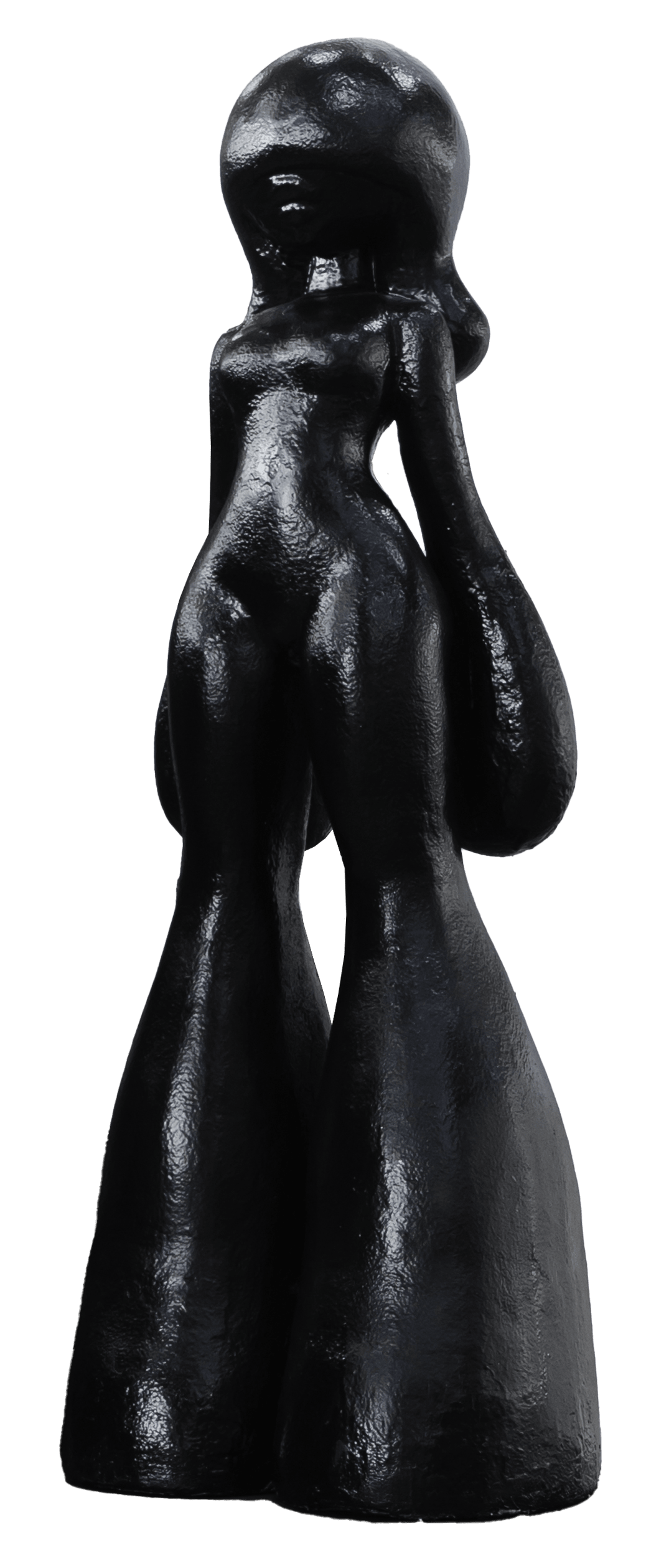 ★killer / black: view 01 of the tall, polished black figure.