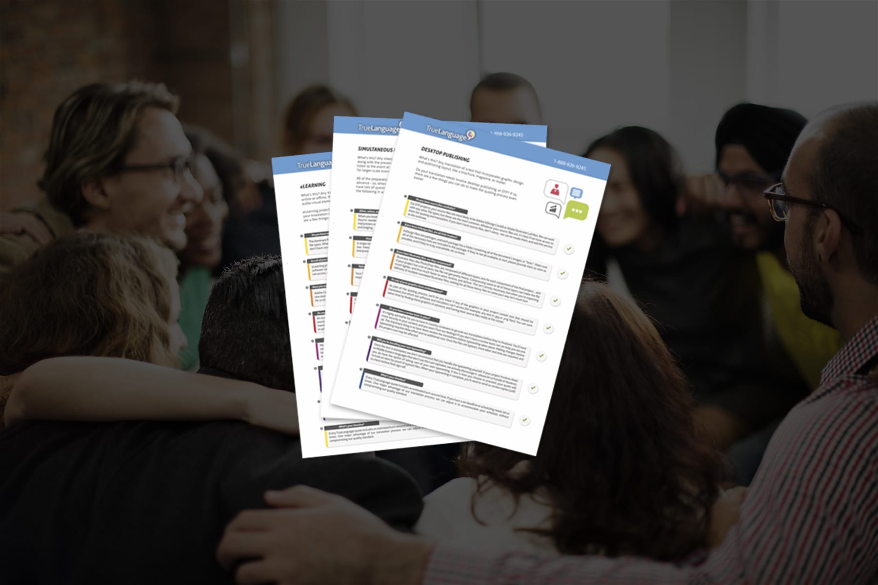 Community team doing a group hug