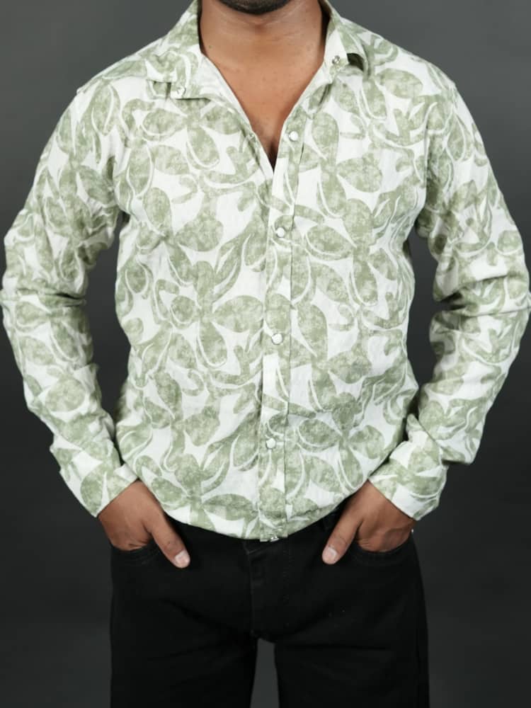 Island Vibe Printed Button-Down