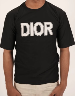 Bold Outline Print Boxy Tee